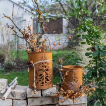 položky Lucerna kovová lampášová dekorácia patina Ø16/20,5cm sada 2 ks
