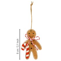 Článok Perníková ozdoba na zavesenie z drevených vlákien rôzne farby 8 cm 12 ks