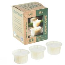 Papierové čajové sviečky Light.one Prírodné vegánske balenie bez plastov po 12 ks