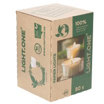 položky Čajové sviečky v papierovom obale na slávnostné príležitosti a atmosférické chvíle Light One 4cm 50ks