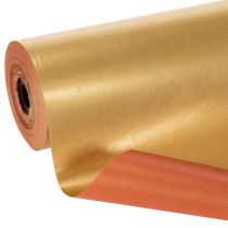 Článok Papier na manžety v rolke, zlatý/červený, 25 cm x 100 m, kvetinárske potreby