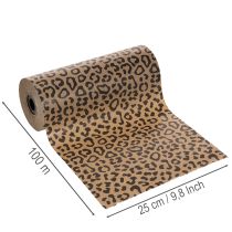 Článok Manžetový papier, leopardí vzor, rolka 25cm 100m, darčekové balenie