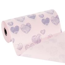 položky Baliaci papier s kvetinovými motívmi a srdiečkami na dekoratívne kvetinové výtvory, 25 cm x 25 m