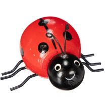 položky Drevené lienky/ploštice pre šťastie ako roztomilé dekorácie do domácnosti, 5 cm, 6 kusov