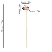 položky Dekoratívne figúrky lienky do kvetináčov a kvetinových aranžmánov na jarnú výzdobu, 32 cm, 16 kusov