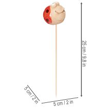 položky Záhradné kolíky v tvare lienky, ozdobný pútač na záhradnú dekoráciu, 25 cm, 4 kusy