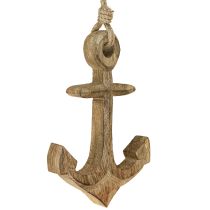 položky Námorná dekoračná kotva Drevená prírodná drevená kotva na zavesenie 19cm