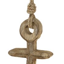 položky Námorná dekoračná kotva Drevená prírodná drevená kotva na zavesenie 19cm