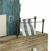 položky Námorná drevená dekorácia prístavná promenáda Shabby Chic V25,5cm