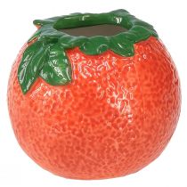položky Stredomorská dekoratívna oranžová váza kvetináč keramický Ø9cm