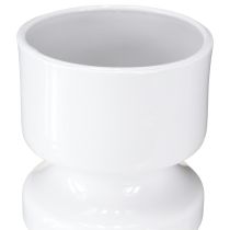položky Kovová váza na kvety v krémovo bielom smalte Ø9cm V17,5cm