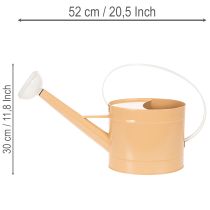 položky Kovová dekoratívna krhlička, vintage vzhľad, svetlohnedá, 52,5 cm - kvetináč na dekoráciu stola a letnú dekoráciu
