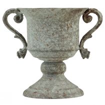 položky Kovová ozdobná trofej s rúčkou hnedá biela Ø13,5cm V19,5cm