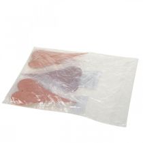 položky Závesná dekorácia Srdiečka na zavesenie oranžová/fialová 15cm 6 ks