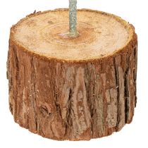 položky Dekoratívny okrúhly prsteň na drevenom podstavci, kovový, na sušené kvety, 52 cm