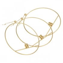 položky Svietnik na zavesenie zlatý kovový ozdobný prsteň Ø25cm 3ks