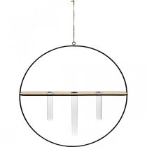 položky Ozdobný prsteň na zavesenie s pohármi kovový čierny Ø35cm