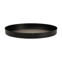 položky Kovový podnos okrúhly podnos na sviečky čierny Ø20cm V2,5cm 2ks