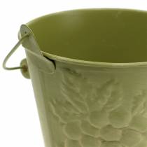 položky Dekoračné vedierko na ovocie umyté žltá, oranžová, zelená Ø15cm V14cm sada 3ks