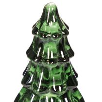 položky Sklenený vianočný stromček s LED svetlami, stolová dekorácia, Vianoce, 13 cm, 2 kusy