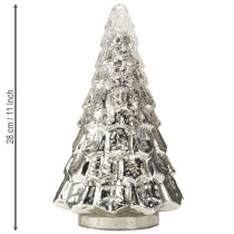 položky Mini vianočný stromček s LED osvetlením strieborno-zlatý 28 cm