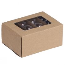 položky Mini vianočné gule sklenené retro priehľadné Ø3cm 22 ks