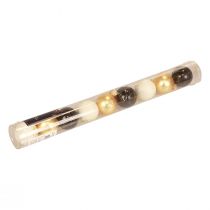 položky Mini vianočné gule sklenené biele čierne zlato Ø3cm 9 ks