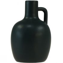 položky Mini keramická váza matná čierna s rúčkou Ø9cm V14,5cm