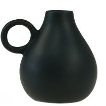 položky Mini keramická váza čierna rúčka keramická dekorácia V8,5cm