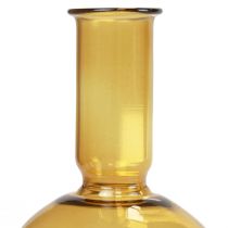 položky Miniváza žltá sklenená váza kvetina váza sklenená Ø8cm V16,5cm