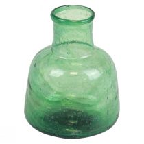 položky Mini sklenená váza váza na kvety zelená Ø8,5cm V11cm