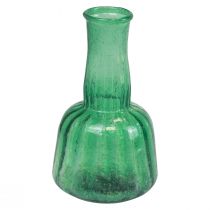 položky Mini sklenená váza váza na kvety zelená Ø8,5cm V15cm