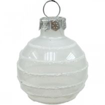 položky Mini vianočné gule krémové, ružové, biele pravé sklo Ø3cm 9ks