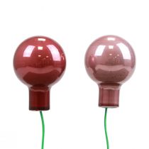 položky Mini vianočné gule drôtené sklo bordovoružové Ø2cm 140ks