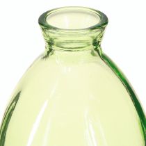 položky Mini vázy zo skla, cibuľovitého skla, zelené tónované, V12cm, 6 ks