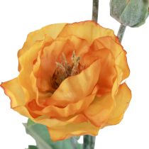 položky Umelé kvety Umelé kvety maku Ozdobný mak oranžový 48cm