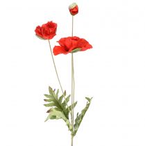 položky Makový dekoračný záhradný kvet s 3 kvetmi červený L70cm