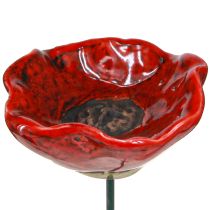 položky Maková keramická ozdobná kvetinová zátka maková červená 5cm 8 ks