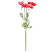 položky Vlčie maky umelé ružové umelé kvety Ø6–7cm L78cm 3ks