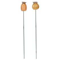 položky Záhradný kolík s makom - dekoratívny prvok na záhradnú dekoráciu a DIY projekty - 41 cm, 4 kusy -