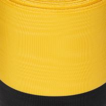 položky Moaré veniec stuha 150 mm žlto-čierna - smútočná stuha, šerpa, dekorácia, klubová stuha - 25 m rolka