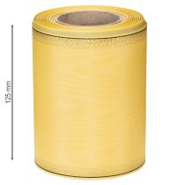 položky Moaré veniec, žltá so zlatým lemom, 125 mm x 25 m - Vysokokvalitná smútočná stuha, ozdobná stuha, mašľová stuha