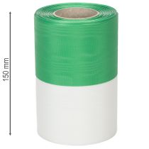 položky Moaré stuha na veniec zeleno-biela 150 mm, ozdobná stuha, mašľová stuha, taftová kvalita 25 m