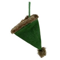 položky Čiapka s kožušinovým lemom na zavesenie 28 cm Zelená