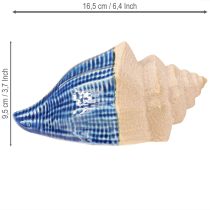 položky Mušle Dekorácia Námorná keramika Modrá Béžová 16,5×11×9,5cm 2 ks