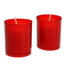 položky Náplňová sviečka na hrob svetlo náhradná vložka hrobové lampy červená 20 kusov