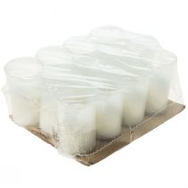 položky Náplňová sviečka na hrob svetlá biela H10cm 12 ks