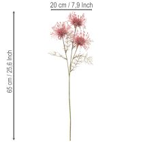 položky Umelý kvetinový vankúšik na iheličky, protea, kvitnúca vetvička 65 cm, 3 ks