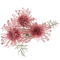 položky Umelý kvetinový vankúšik na iheličky, protea, kvitnúca vetvička 65 cm, 3 ks