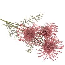 položky Umelý kvetinový vankúšik na iheličky, protea, kvitnúca vetvička 65 cm, 3 ks